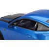2024 Ford Mustang Dark Horse Grabber Blue Metallic with Black Hood Stripes 1/18 Model Car by Top Speed - 2 of 4