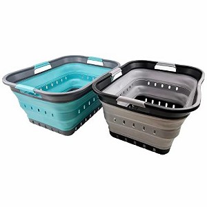 SAMMART 42L (11 gallon) Collapsible Plastic Laundry Basket - 1 of 4