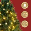 Joyfy Christmas Tree Decorations, 24"/2FT Green Mini Tabletop Artificial Xmas Tree with LED Warm Lights, Christmas Decorations Indoor - 3 of 4