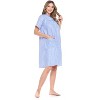 Casual Nights Women's Snap front House Dress Short Sleeve Woven Duster Housecoat Lounger Robe - 2 of 4