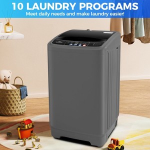 KRISRATE 17.8lb Full Automatic Washing Machine, Compact Washing Machine with Drain Pump, LED Display, Washer and Dryer Combo for Home, RV, Dorms,Gray - 1 of 4