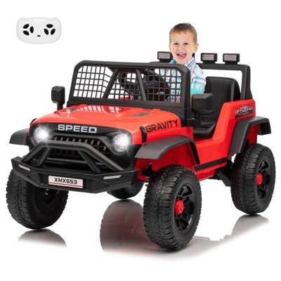 12V Kids Ride On Truck Car, Kids Electric Vehicles Car W/Parent Remote Control, 3 Speeds, Music & Horn, Christmas Gifts for 3-8 Years Kids