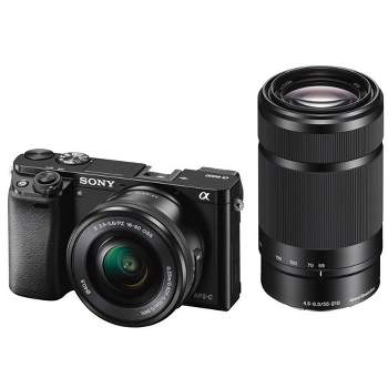Sony Alpha a6000 Mirrorless Digital Camera - Black w/ 16-50mm and 55-210mm Power Zoom Lenses