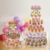 4 Tier Acrylic Cupcake Stand, Premium Cupcake Holder, Acrylic Cupcake Tower Display Cady Bar Party Dcor a Display for Pastry(4.7" Between 2 Layers) - 2 of 4