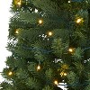 4ft. Flat Back Wall Hanging Artificial Christmas Tree with 50 Clear LED Lights – Elegant Space-Saving Holiday X-Mas Accent - 3 of 4
