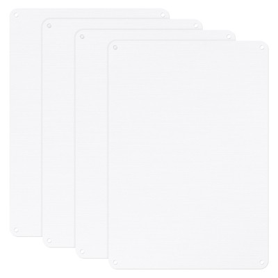 Unique Bargains Aluminum Reflective UV Protected Waterproof Durable White Blank Metal Signs 4 Pcs