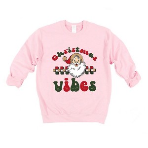Simply Sage Market Women's Graphic Sweatshirt Christmas Vibes Checkered - 1 of 4