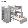 VYNXARIA Twin size Loft Bed with a Stand-alone bed, Shelves,Desk,and Wardrobe£¬Gray - 4 of 4