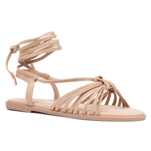 Fashion To Figure Women's Daria Strappy Flat Sandal - Wide Width - 1 of 4