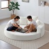 Queen-Size Corduroy Convertible Adjustable Futon Sofa Couch Bed with Multi-Functional Design - 3 of 4