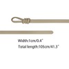 Elerevyo Women's Faux Leather Skinny Belt for Dress Adjustable Knotted Thin Waist Belts - 3 of 4