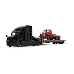 First Gear DCP 1/64 Mack Anthem Semi with Landoll 440B-50CA Traveling Axle Trailer & Mack B-61 Day Cab Load Truck, Mack 125th Anniversary 60-2151 - 1 of 1