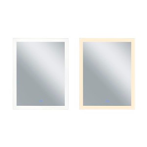 CWI Lighting Abigail Rectangle Matte White LED 30 in. Mirror From our Abigail Collection - 1 of 4