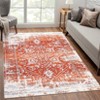 Washable Rug Vintage Medallion Non Slip Non Shedding Rugs Low Pile Foldable Accent Rug for Living Room Bedroom - 2 of 4