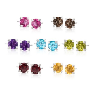 Ross-Simons 7.00 ct. t.w. Multi-Stone Jewelry Set: 7 Pairs Of  Stud Earrings in Sterling Silver