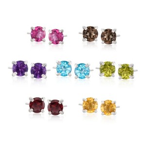 Ross-Simons 7.00 ct. t.w. Multi-Stone Jewelry Set: 7 Pairs Of  Stud Earrings in Sterling Silver - 1 of 4