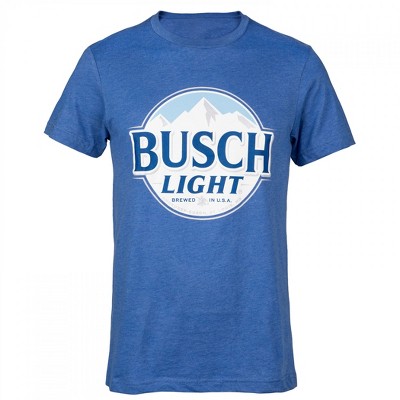Adult Busch Light Heather Blue Round Logo Tee Shirt