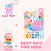 Joyfy 12/30 Packs Valentine’s Day Gift Card with Pop Keychain, Stress Relief Fidget Toys for Kids Valentine's Party Favors and Classroom Exchange Gift - 4 of 4