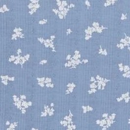 pointelle blue florals