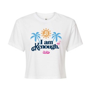 Women's - Barbie - I Am Kenough Palm Trees Cropped Graphic T-Shirt - 1 of 4