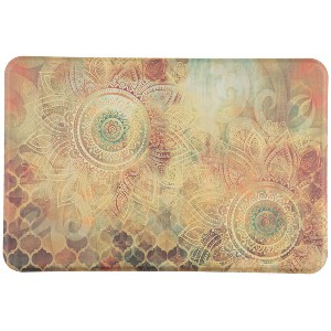 18" x 30" Anti-Fatigue Kitchen Floor Mat Boho Study Floral - J&V Textiles: Botanical Indoor/Outdoor Medium Pile Rug - 1 of 1