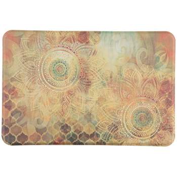 18" x 30" Anti-Fatigue Kitchen Floor Mat Boho Study Floral - J&V Textiles