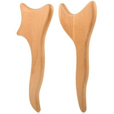 Impresa [2 Designs] Lymphatic Drainage Massage Tool - Wooden Lymphatic Paddle for Body Sculpting, Cellulite, & Deep Massage