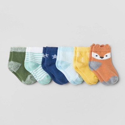 Image of Baby Boys' 6pk Crew Socks - Cloud Island™