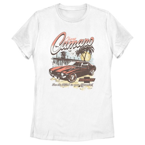 Women's General Motors See The Usa In Your Chevrolet Camaro T-shirt ...