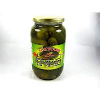 Zakuson Pickles In Brine 33.8 fl oz - Quality Cucumbers, Traditional Sanitation Process - Crisp, Tangy, And Refreshing - Perf