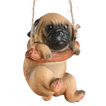 5" Swinging Pug Puppy Figurine - National Tree Company