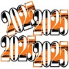 Big Dot of Happiness 2025 Orange Graduation Decorations - DIY Party Essentials - Set of 20 - 2 of 4