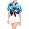 LA LEELA Hawaiian Shirts Womens Casual Summer Button Down Party Short Sleeve Tropical Vacation Blouse Shirt Collared Blouses Dress Shirts - 2 of 4