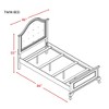 Isabella Youth Bed with Faux Leather Headboard Twin White - Picket House Furnishings - image 3 of 4