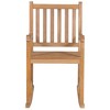 vidaXL Rocking Chair with Anthracite Cushion Solid Teak Wood - 3 of 4