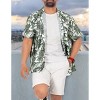 LA LEELA Mens Hawaiian Shirts Short Sleeve Button Down Shirt Men's Vacation Shirts Summer Beach Casual Tropical Shirts for Men Funny M Coconut, Grey - 4 of 4