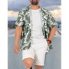 LA LEELA Mens Hawaiian Shirts Short Sleeve Button Down Shirt Men's Vacation Shirts Summer Beach Casual Tropical Shirts for Men Funny M Coconut, Grey - image 4 of 4