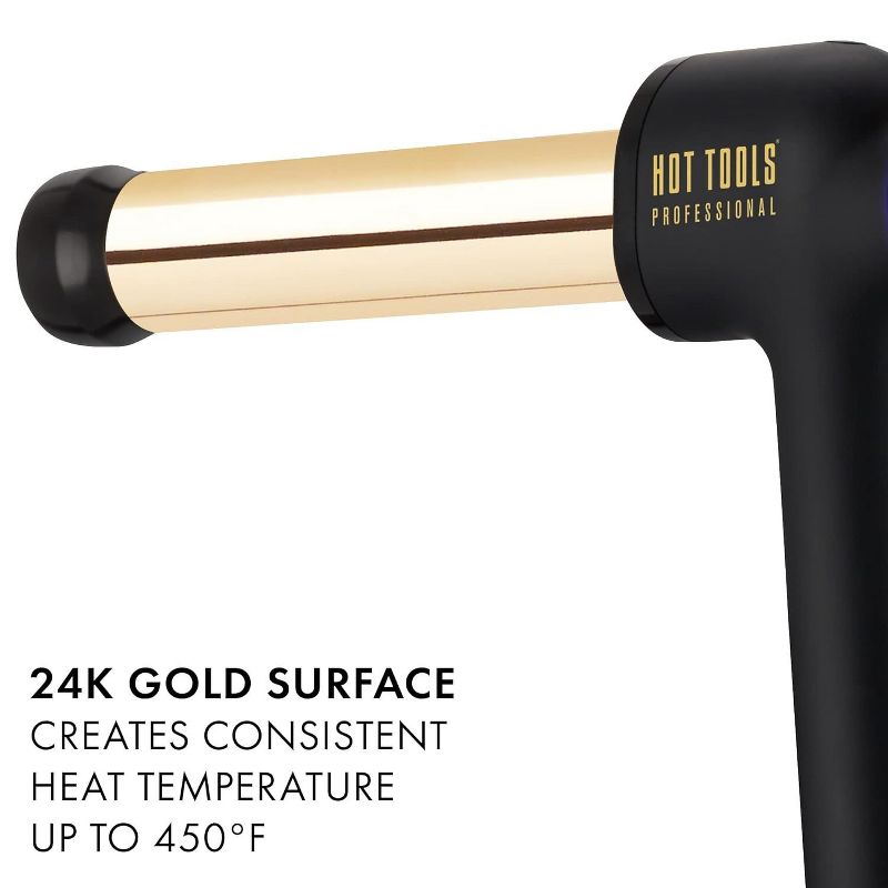 Hot Tools Pro Artist 24K Gold Curlbar Curling Wand | Long Lasting, Defined Curls (1 in), 5 of 8
