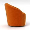 SEYNAR Modern Velvet Upholstered 360 Degree Swivel Barrel Chair with Button Tufted Back Set of 2 - 4 of 4