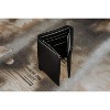 Paaaawaters Trifold Wallet for Men, RFID Lining, Double Bill Compartment, Full Grain Cowhide Leather Wallet, Black - 3 of 4