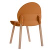 4-PackTropical Orange Chairs – Red Oak Wood Legs & PP Seat, Indoor Dining & Living Room Furniture Set - 4 of 4