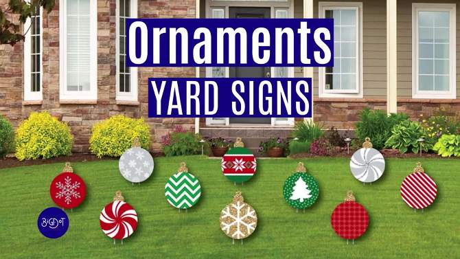 Big Dot of Happiness Ornaments Lawn Decorations - Outdoor Holiday and Christmas Yard Decorations - 10 Piece, 2 of 10, play video