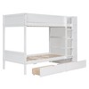 Grungis Twin over Twin Loft Bed With 2 Drawers and Multi-Layer Cabinet,Modern Bunk Bed with Ladder and Guardrails,Loft and Bunk Bed for Bedroom - 4 of 4