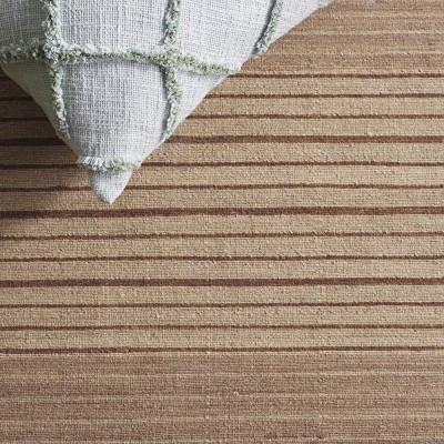 Marbella Beige and Brown Hand Loomed Wool Area Rug