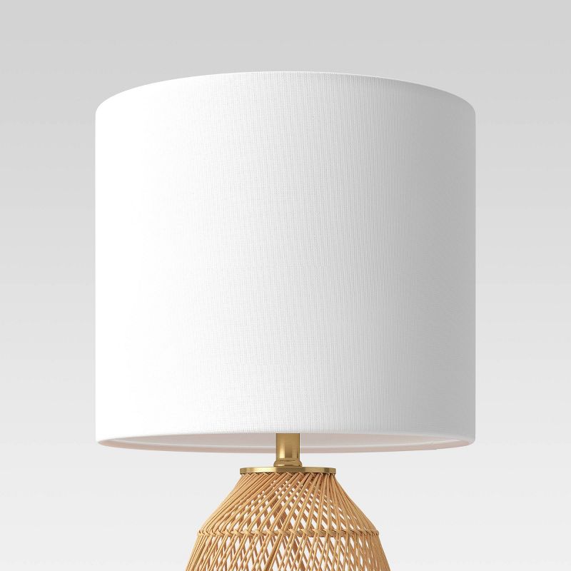 Rattan Diagonal Weave Table Lamp Tan - Opalhouse™, 5 of 12