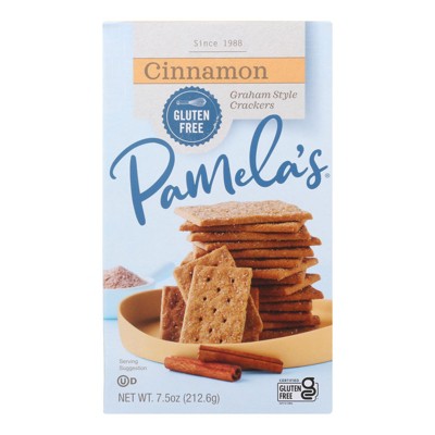 Pamela's Products - Grahams Style Crackers - Cinnamon - Case of 6 - 7.5 oz