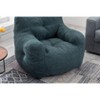 Sapphtopaz Soft Teddy Fabric Bean Bag Chair with Armrests Lazy Sofa Chair Bean Bag Chairs for Adults Stuffed Foam for Living Room, Bedroom - 2 of 4
