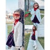 Arshiner Girls Cardigan Sweaters Ruffle School Uniform Sweater V Neck Button Front Outerwear 4-13 Years - 3 of 4