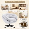 Kumasinova 360° Swivel Accent Chair with Metal Base,Office Chair with Removable Cushion,Chenille Arm Chair for Living Room,Bedroom,Gray - 4 of 4
