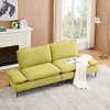 Modern Sofa 2-Seater Sofa Upholstered Sofa, Gray/Green/Yellow-ModernLuxe - 3 of 4